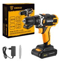 Аккумуляторная дрель-шуруповерт DEKO Banger 20V ONE +, 20В, 1x1.5Ач