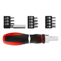 Отвертка реверсивная, набор бит, 12 шт, CrV Matrix по ценам производителя в Челябинске с доставкой по всей России