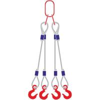 Строп канатный 4СК, с 4 крюками 3,2Т x 1М