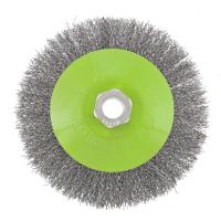 Щетка для УШМ, 125 мм, М14, "тарелка", витая проволока Сибртех по ценам производителя в Челябинске с доставкой по всей России