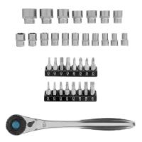 Набор торцевых головок, трещотка 120 зубьев, 1/2",3/8”, CrV, 36 предметов Gross по ценам производителя в Челябинске с доставкой по всей России