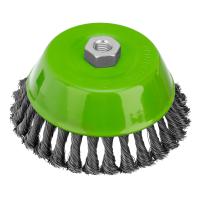 Щетка для УШМ, 150 мм, М14, "чашка", крученая проволока 0.5 мм Сибртех по ценам производителя в Челябинске с доставкой по всей России