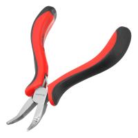 Длинногубцы изогнутые Mini, 130 мм, никелированные, авторазжим, двухкомпонентные рукоятки Matrix по ценам производителя в Челябинске с доставкой по всей России