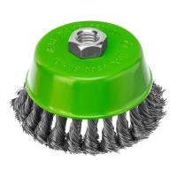 Щетка для УШМ, 100 мм, М14, "чашка", крученая металлическая проволока Сибртех по ценам производителя в Челябинске с доставкой по всей России