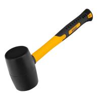 Киянка резиновая, 16 oz, черная резина, фибергласовая рукоятка Denzel по ценам производителя в Челябинске с доставкой по всей России