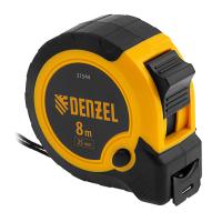 Рулетка 8м х 25мм, двухкомп. корпус, кнопка-пауза Denzel по ценам производителя в Челябинске с доставкой по всей России