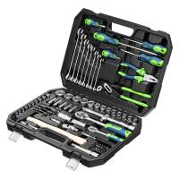 Набор инструментов, 1/2", 1/4", пластиковый кейс 76 предметов Сибртех по ценам производителя в Челябинске с доставкой по всей России