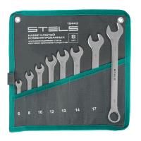 Набор ключей комбинированных 6-19 мм, 8 шт., CrV, матовый хром Stels купить в Москве с доставкой по всей России | ProtosMarket.ru