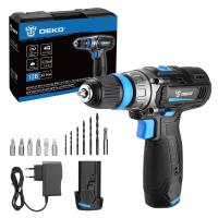 Аккумуляторная дрель-шуруповерт DEKO DKCD12V PRO в кейсе co съемным патроном + оснастка 13 шт, 12В,