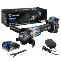 Углошлифовальная машина бесщеточная DEKO DKAG20, 20В, 2*3.0Ач