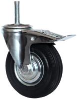 Колесо промышленное поворотное с болтом и тормозом М12 125 мм - SCtb 55 купить в Москве с доставкой по всей России | ProtosMarket.ru