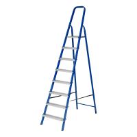 Стремянка, 8 ступеней, стальной профиль, алюминиевые ступени Сибртех по ценам производителя в Челябинске с доставкой по всей России