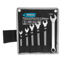 Набор ключей комбинированных 8-17 мм, 6 шт, CrV, холодный штамп Gross по ценам производителя в Челябинске с доставкой по всей России