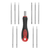 Отвертка для точных работ Fusion с насадками, 11 предметов, в пластиковом пенале, трехкомпонентная рукоятка Matrix