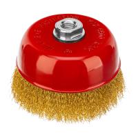 Щетка для УШМ, 125 мм, М14, "чашка", латунированная витая проволока Matrix по ценам производителя в Челябинске с доставкой по всей России