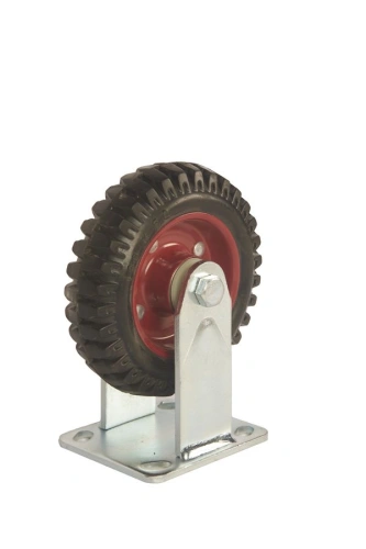 Колесо большегрузное неповоротное PF 160 150 мм резина с протектором (F) по ценам производителя в Челябинске с доставкой по всей России