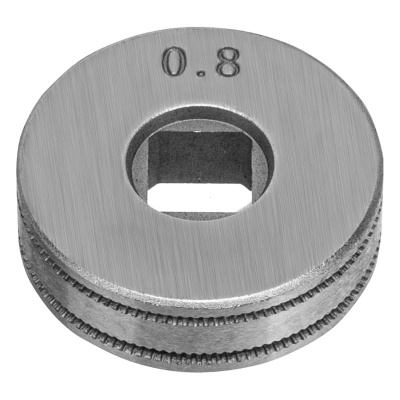 Подающий ролик, U профиль зубчатый под флюсовую проволоку 0,8-1мм посадка квадрат, 2 шт Denzel по ценам производителя в Челябинске с доставкой по всей России