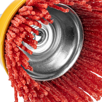 Щетка для дрели, 65 мм, Чашка, со шпилькой, нейлоновая щетина Denzel по ценам производителя в Челябинске с доставкой по всей России