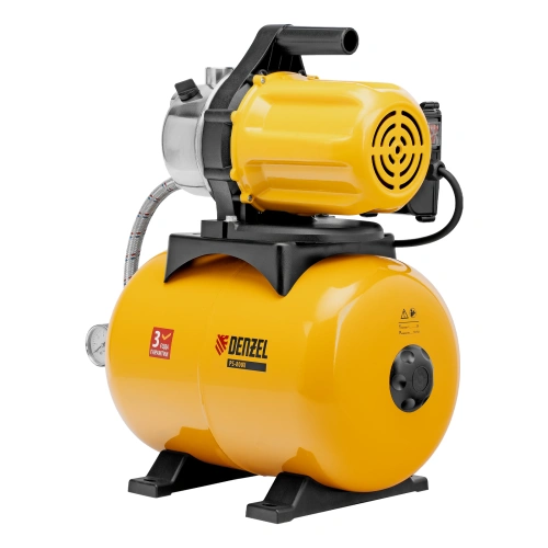 Насосная станция PS800X, 800 Вт, 3200 л/ч, ресивер 24 л, подъем 38 м, нержавейка Denzel по ценам производителя в Челябинске с доставкой по всей России