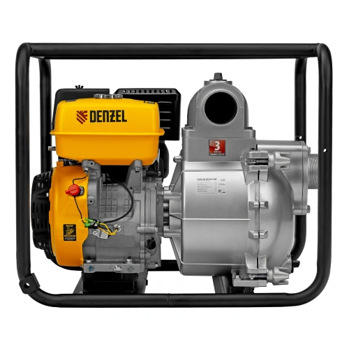 Мотопомпа бензиновая для грязной воды PX-80D, 15 л.с, 3", 1500 л/мин, глубина 8 м , напор 30 м Denzel по ценам производителя в Челябинске с доставкой по всей России