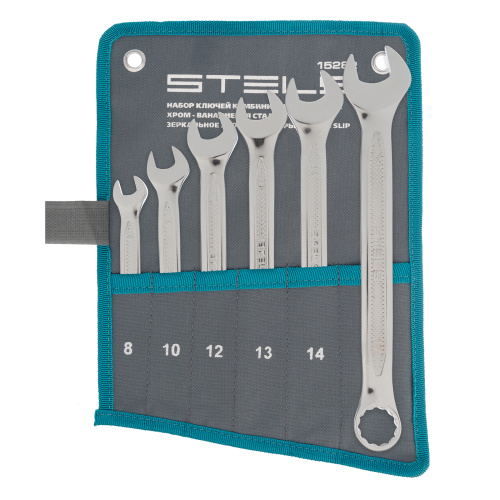 Набор ключей комбинированных 6 шт, 8-17 мм,  антислип Stels по ценам производителя в Челябинске с доставкой по всей России