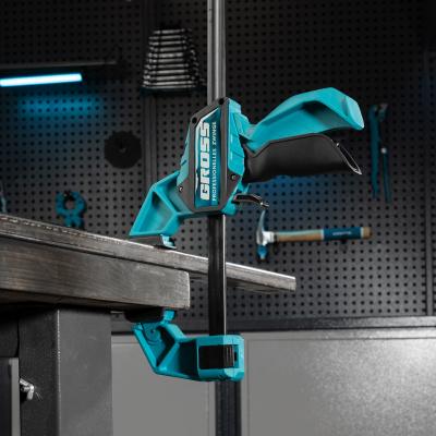 Струбцина реечная, быстрозажимная, пистолетного типа, пошаговый механизм, пластиковый корпус, 450мм Gross по ценам производителя в Челябинске с доставкой по всей России