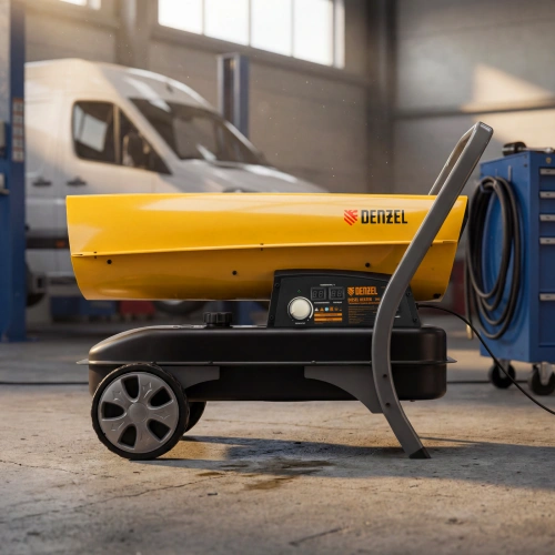 Дизельная тепловая пушка DHG-45i, 45 кВт, 1000 м3/ч, прямой нагрев, электронный термостат Denzel по ценам производителя в Челябинске с доставкой по всей России