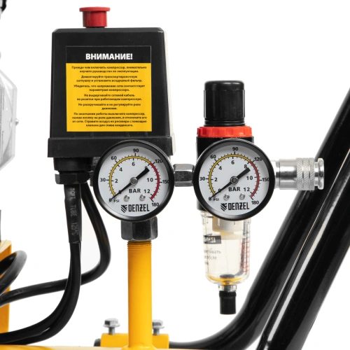 Компрессор безмасляный, малошумный DLS 1800/100,1800 Вт, 3x600, 100 л, 345 л/мин Denzel по ценам производителя в Челябинске с доставкой по всей России