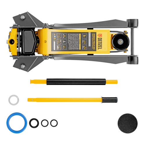Домкрат гидравлический подкатной, 3 т, 85-610 мм, быстрый подъем, низ. подхват, проф, SUV Denzel по ценам производителя в Челябинске с доставкой по всей России