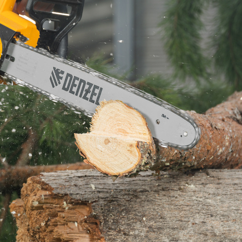 Пила цепная электрическая EDS-2000P, 2 кВт,поперечная, шина 40 см, шаг 3/8, паз 1.3 мм, 57 звеньев Denzel по ценам производителя в Челябинске с доставкой по всей России