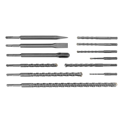 Набор буров по бетону, 5-6 х 110, 8-10-12 х 160, 14-16 х 210, 18 х 300, 20 х 450 мм, зубила, SDS Plus Matrix по ценам производителя в Челябинске с доставкой по всей России