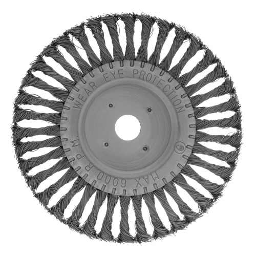 Щетка для УШМ 200 мм, посадка 22.2 мм, плоская, крученая проволока 0.5 мм Matrix по ценам производителя в Челябинске с доставкой по всей России