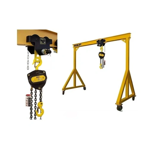 Мини-кран козловой МПУ OCALIFT 1,2т 2х2 метра мобильный ручной с талью СЕВЕР на каретке купить в Москве с доставкой по всей России | ProtosMarket.ru