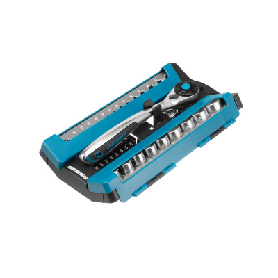 Набор торцевых головок, трещотка 120 зубьев, 1/2", 1/4", CrV, 41 предмет Gross по ценам производителя в Челябинске с доставкой по всей России