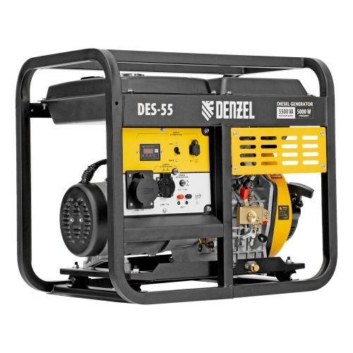 Генератор дизельный DES-55, 5,5 кВт, 230 В, 11 л, ручной стартер Denzel по ценам производителя в Челябинске с доставкой по всей России