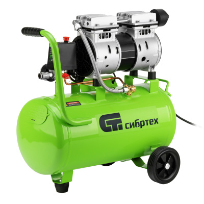 Компрессор безмаслянный малошумный МБ 1100/24,1100 Вт, 24 л, 170 л/мин Сибртех по ценам производителя в Челябинске с доставкой по всей России