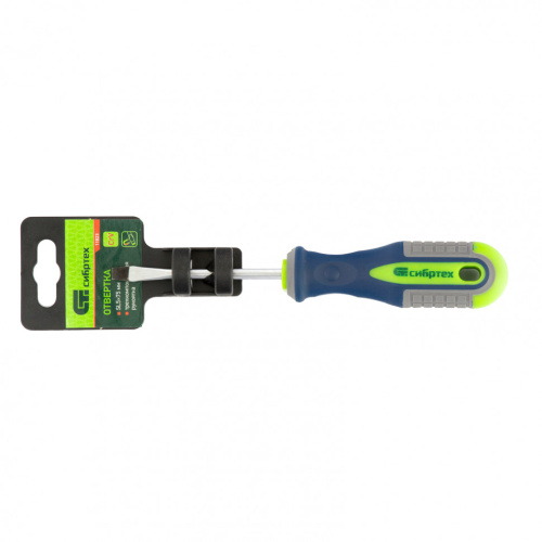 Отвертка, SL5 х 75 мм, CrV, трехкомпонентная рукоятка Сибртех по ценам производителя в Челябинске с доставкой по всей России