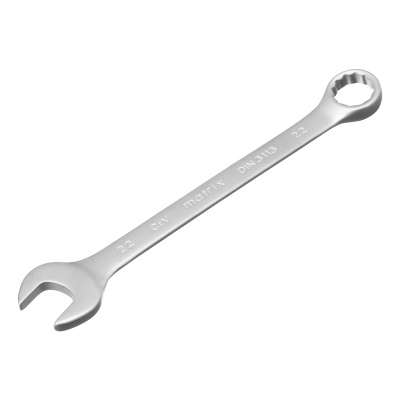 Набор ключей комбинированных, 6-22 мм, 12 шт, CrV, матовый хром Matrix по ценам производителя в Челябинске с доставкой по всей России