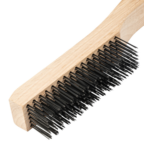 Щетка зачистная шестирядная, закаленная прямая проволока с деревянной ручкой Сибртех по ценам производителя в Челябинске с доставкой по всей России