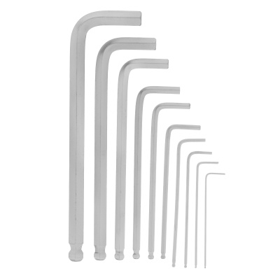 Набор ключей имбусовых HEX, 1.5-12 мм, CrV, 10 шт, удлиненных, шарообразный наконечник, с сатинированным покрытием, чехол Matrix по ценам производителя в Челябинске с доставкой по всей России