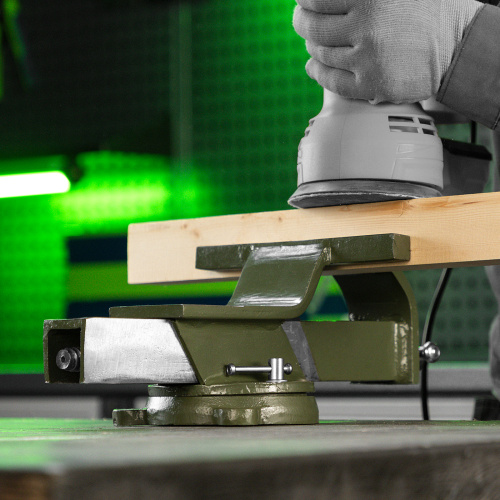 Тиски слесарные, 200 мм, стальные, поворотные Сибртех по ценам производителя в Челябинске с доставкой по всей России