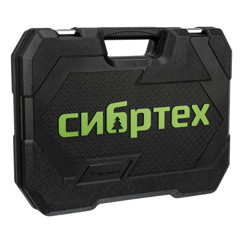 Набор инструментов, 1/2", 3/8", 1/4", пластиковый кейс 215 предм. Сибртех по ценам производителя в Челябинске с доставкой по всей России