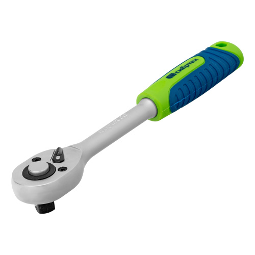 Ключ-трещотка 1/2", 45 зубьев, с быстрым сбросом, матовый хром Сибртех по ценам производителя в Челябинске с доставкой по всей России