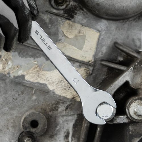 Набор ключей комбинированных, 8-19 мм, 8 шт, CrV, матовый хром Stels по ценам производителя в Челябинске с доставкой по всей России