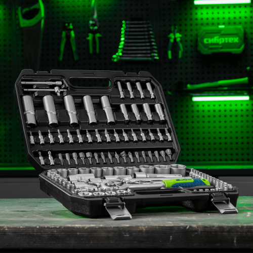 Набор инструментов, 1/2", 1/4", 108 предметов// Сибртех по ценам производителя в Челябинске с доставкой по всей России