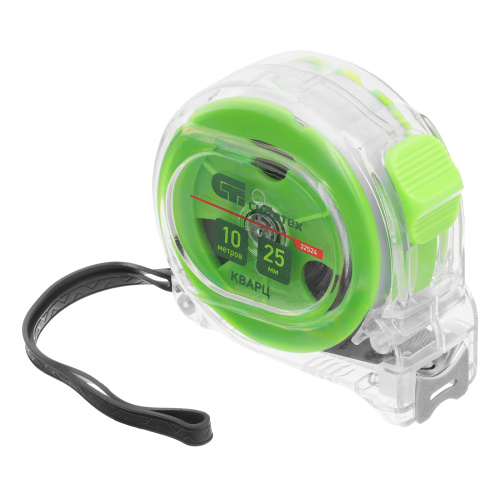 Рулетка Кварц,прозрачный корпус,амортизатор,10 м х 25 мм Сибртех по ценам производителя в Челябинске с доставкой по всей России