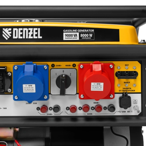 Генератор бензиновый PS 90 ED-3, 9.0 кВт, переключение режима 230 В/400 В, 25 л, электростартер Denzel по ценам производителя в Челябинске с доставкой по всей России