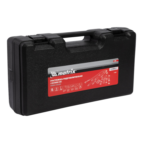 Растяжка гидравлическая, 10 т, набор из 17 предметов, 7 сменных насадок, в пластиковом кейсе Matrix по ценам производителя в Челябинске с доставкой по всей России
