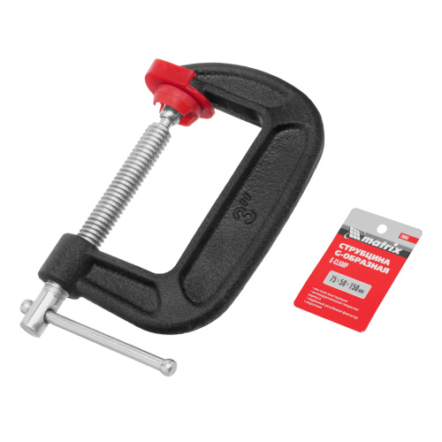 Струбцина G-образная, 75 мм Matrix по ценам производителя в Челябинске с доставкой по всей России