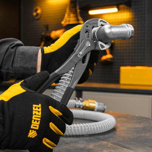 Клещи переставные, кнопочный механизм, обливные рукоятки, 300 мм Denzel по ценам производителя в Челябинске с доставкой по всей России